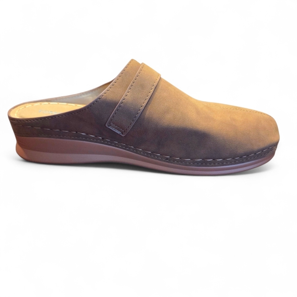 Tan Clogs Slip-on Mules with Buckle Strap Detail EU Size 42 US 10 NEW W/Out Box - Picture 6 of 13